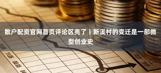 散户配资官网首页评论区亮了丨新溪村的变迁是一部微型创业史