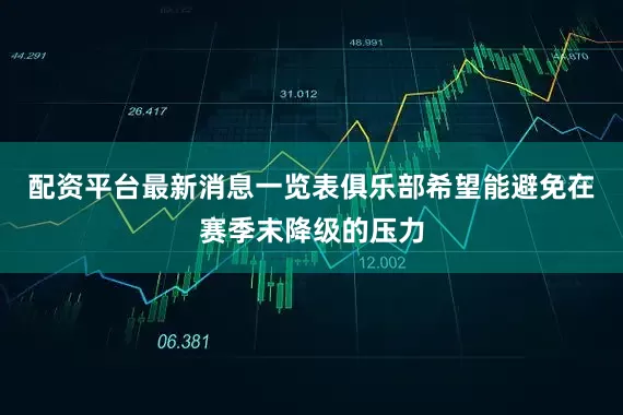 配资平台最新消息一览表俱乐部希望能避免在赛季末降级的压力