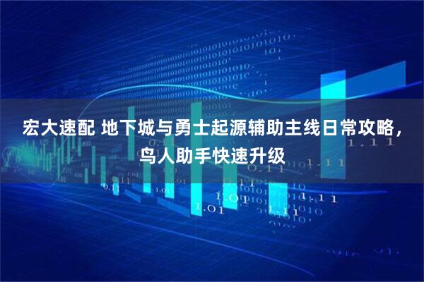 宏大速配 地下城与勇士起源辅助主线日常攻略，鸟人助手快速升级